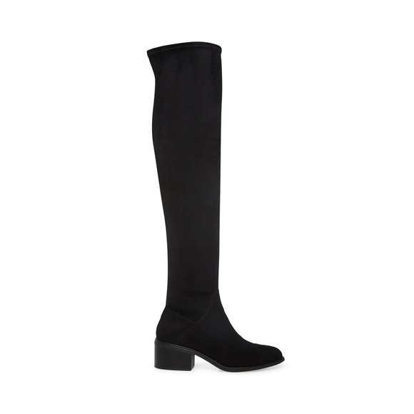 Steve Madden Women's AGGIE Black Soft Suede Over the Knee Boots Size 5 US - Picture 3 of 7